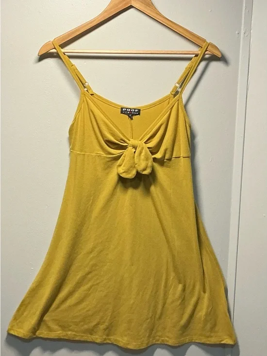 Tie-Front Mini Dress in Mustard yellow medium - Picture 2 of 9